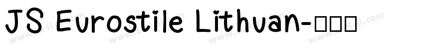 JS Eurostile Lithuan字体转换
